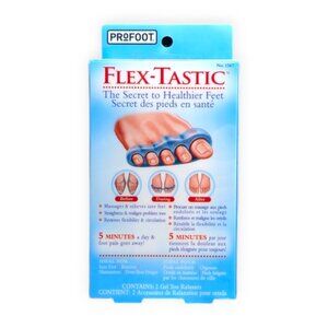Profoot Flex-Tastic Toe Relaxers One Size 2 Pc NEW Sealed Unused Foot Care